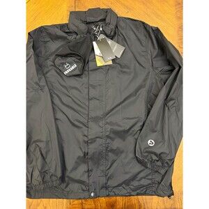 Outdoor Ventures Mens Packable Waterproof Windbreaker Jacket Black Size L
